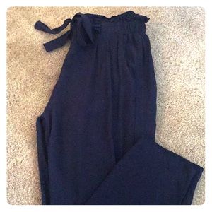 Navy Bow tie Pants👖